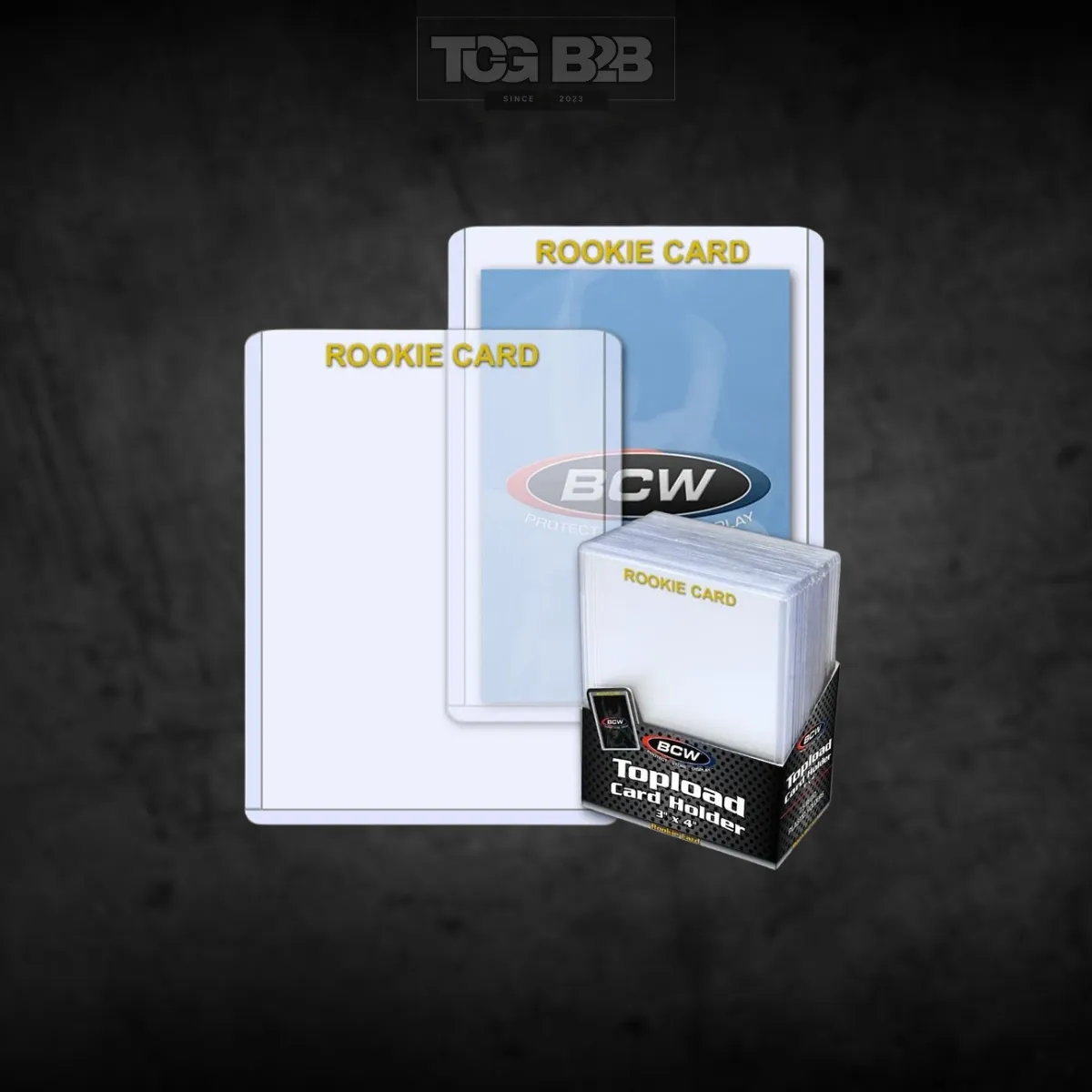 BCW 3 x 4 Toploader - Rookie Imprinted - Gold