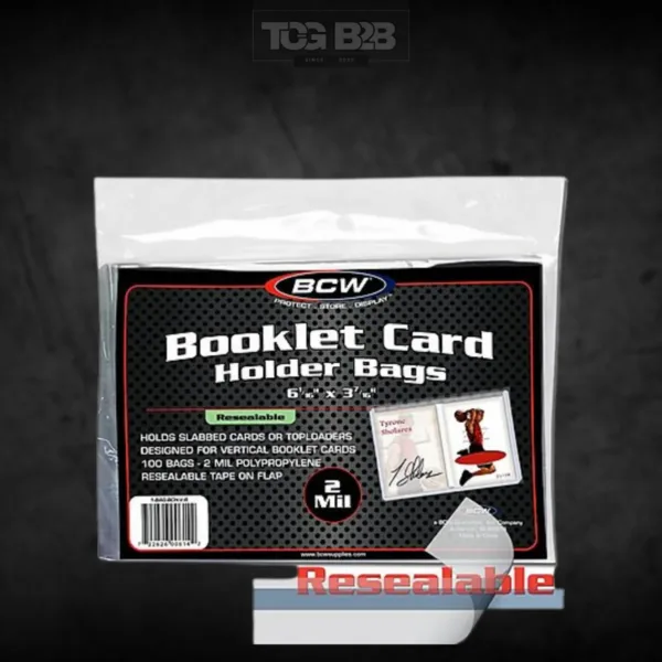 BCW Vertical Booklet Card Holder Bags Resealable