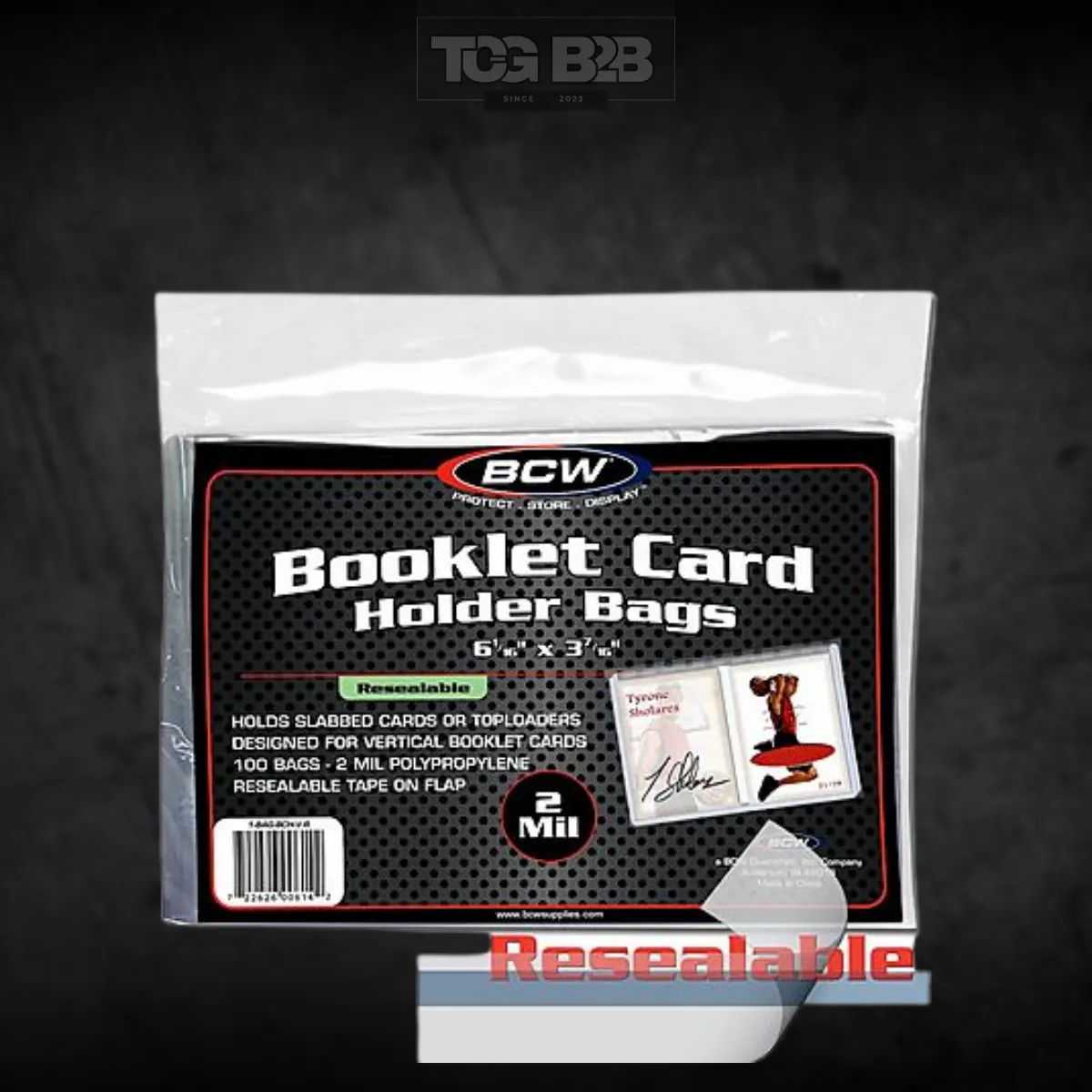 BCW Vertical Booklet Card Holder Bags Resealable