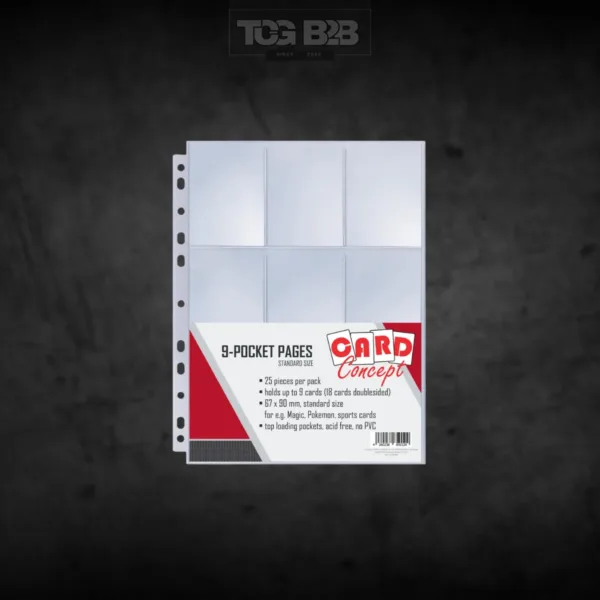 Card Concept 9 Pocket Pages 25er Pack (transparent)