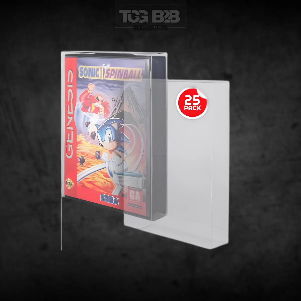 PET Gehäuse 25er-Pack für Sega Genesis Spiele
