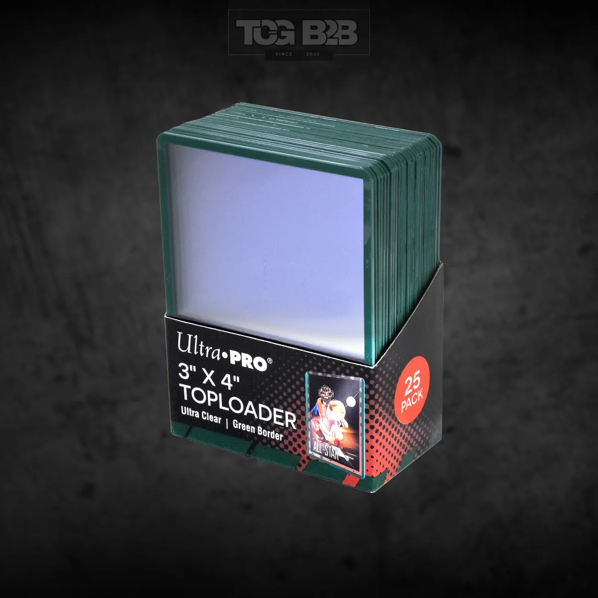 Ultra Pro Toploader 3" X 4" Green Border