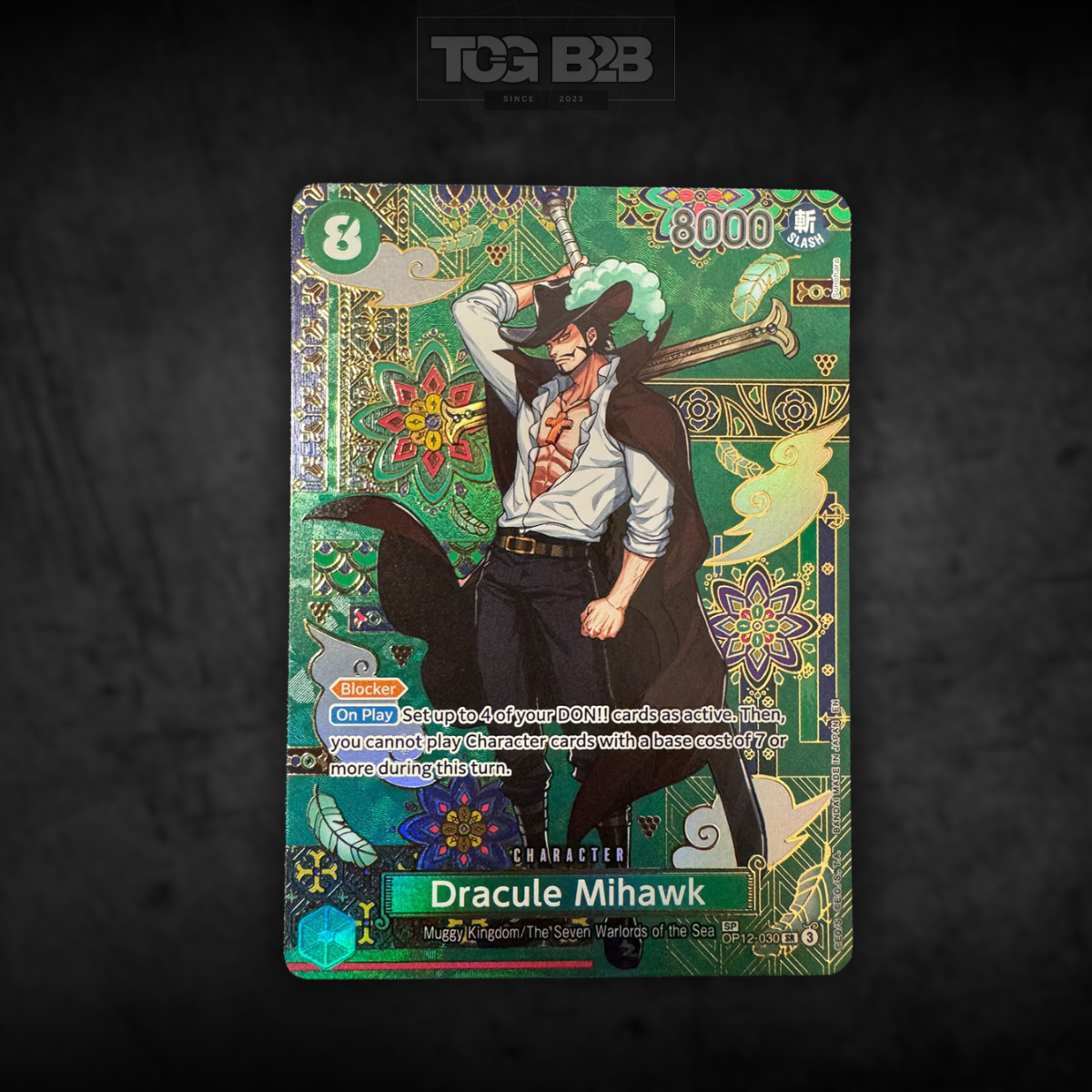 One Piece Dracule Mihawk (OP12-030) – SP - The Azure Sea's Seven (OP14)