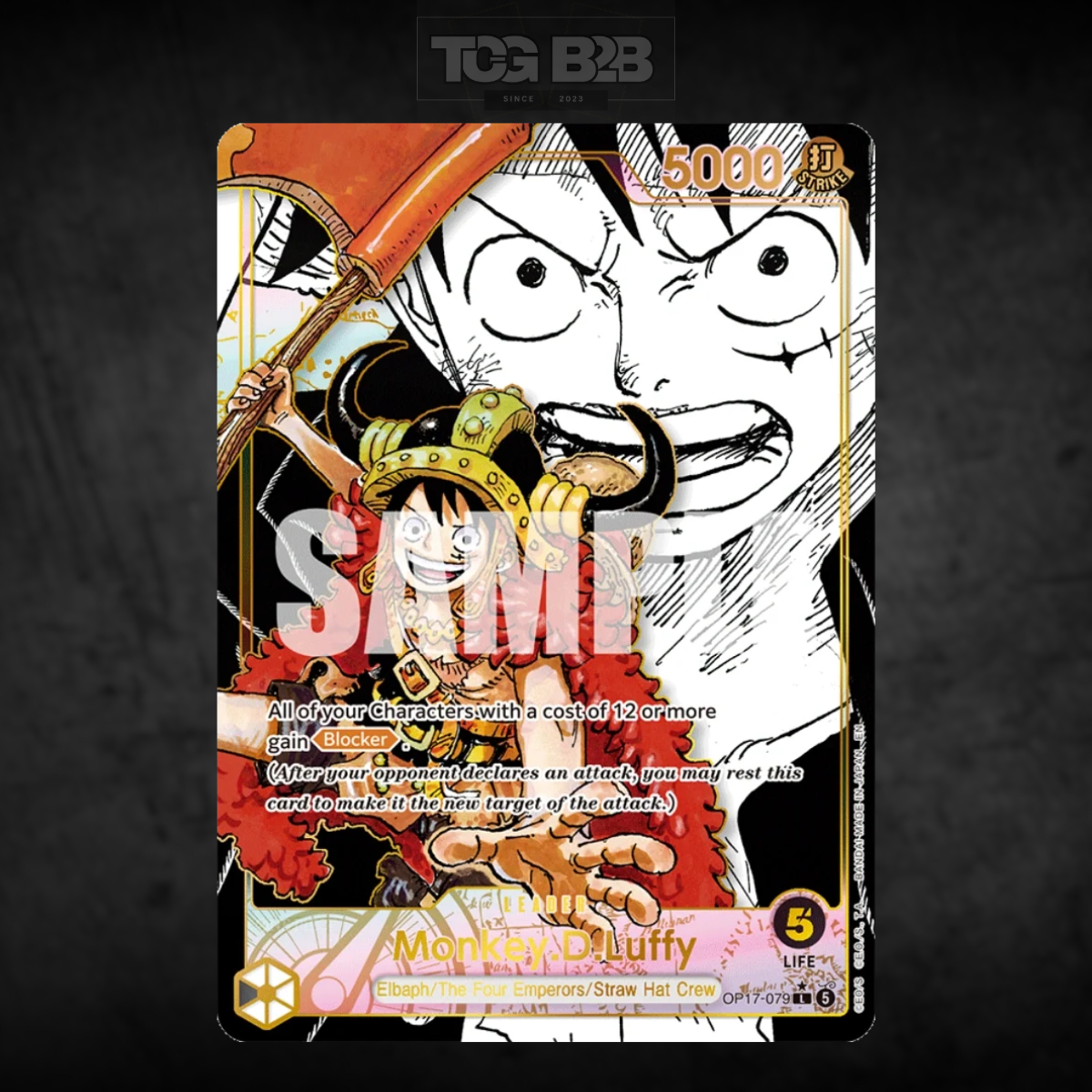One Piece Monkey.D.Luffy (OP17-079) – Manga Rare - The World's Strongest Warriors (OP17)