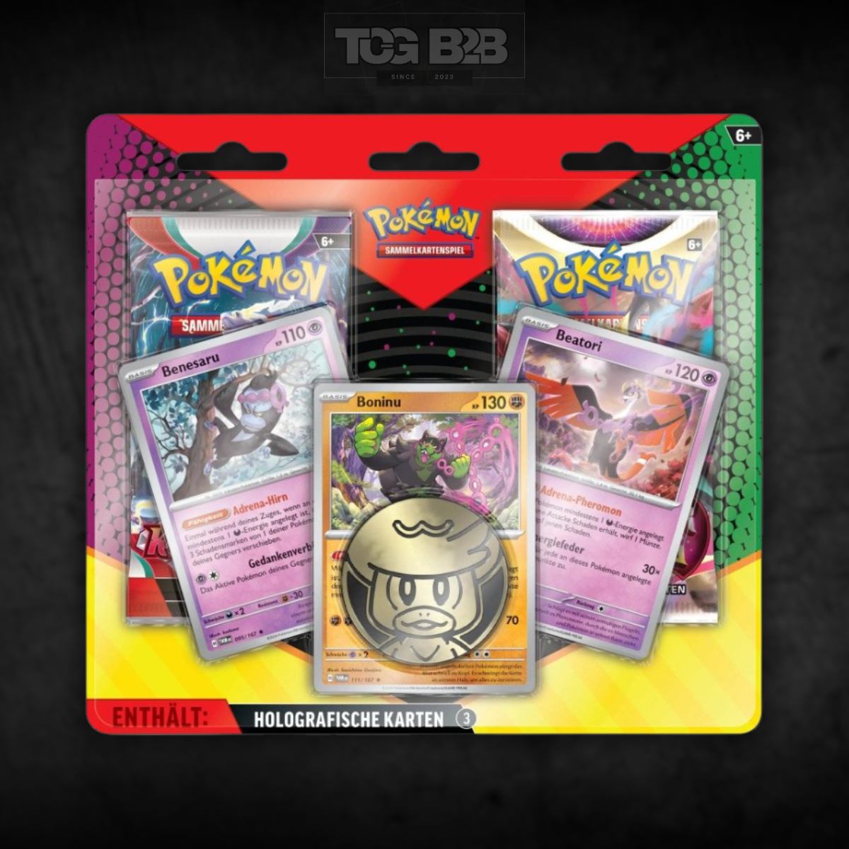 Pokémon Enhanced 2-Pack Blister Benesaru, Boninu (DE)