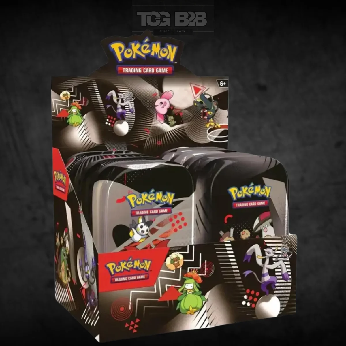 Pokémon Black Bolt und White Flare Unova Mini Tin Display